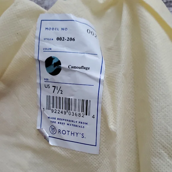 New Rothy' The Point Green Camo Flats Shoes Sz7.5 - Picture 2 of 10